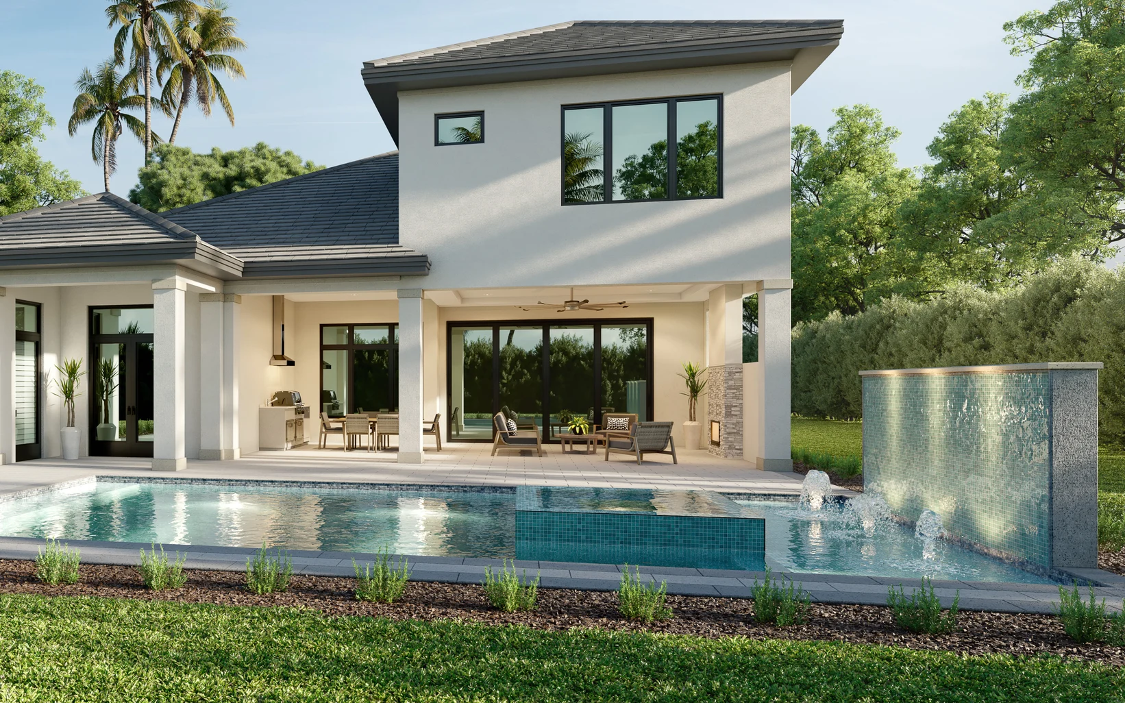 Tranquil water features in Naples florida
